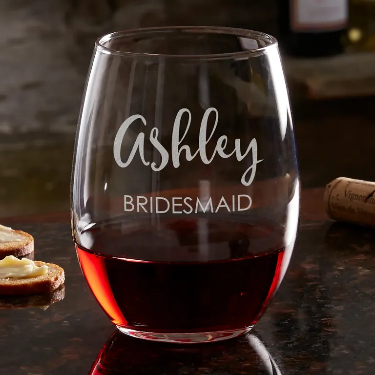 Custom Name Portable Wine Glass Calligraphy Bachelorette Favor Bridesmaid  Proposal Bridal Shower Gift Stagette Christmas for Her 