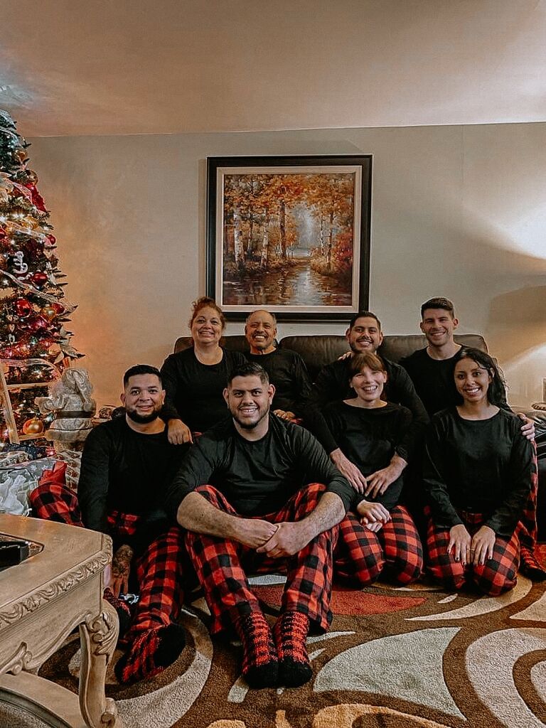 Christmas Eve with Fernando's family (featuring matching pajamas!)