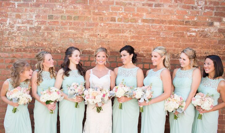 david's bridal illusion neckline bridesmaid