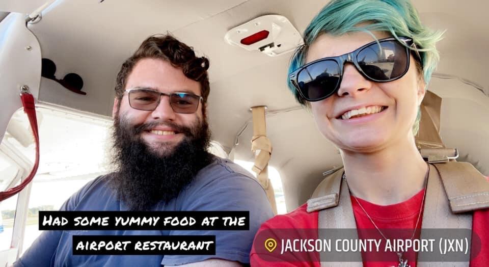 The first flight to Jackson Airport for some delicious food at The Apron!