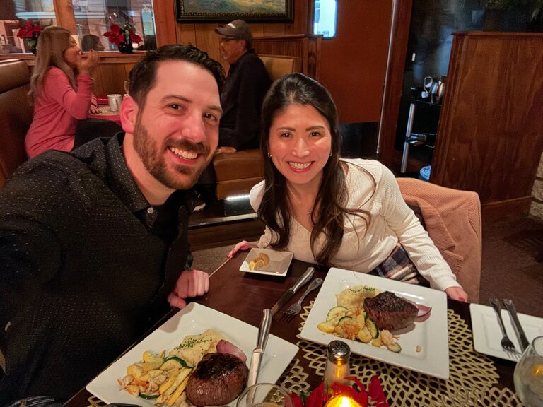 The Night of The Proposal - One year Anniversary Dinner❤️ (Still I had no idea of what was going to happen, so of course had a feast 😋🎶)