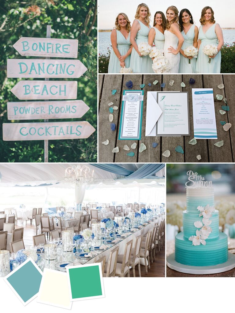 Our Favorite Beach Wedding Color Palettes