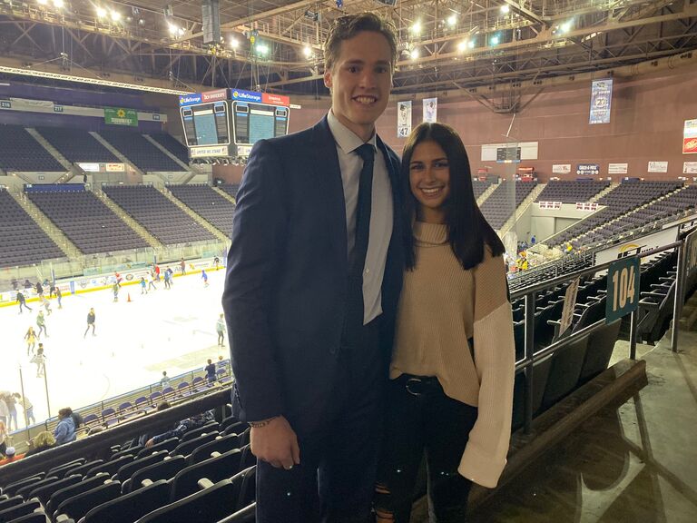 Chase was in Pensacola, FL for his first Pro Hockey season. We were doing long-distance at this time as Madi was a senior still at Siena College. However, Madi visited Pensacola at least 2 times a month.