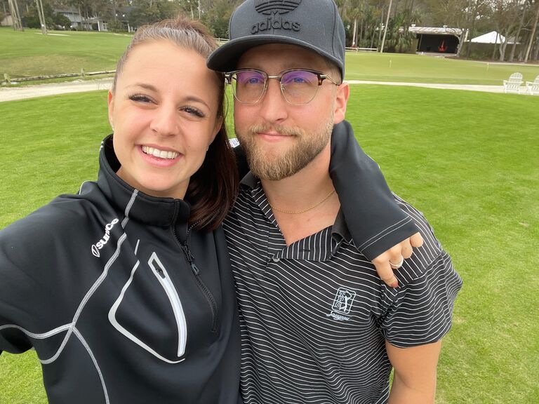 Kaylee "plays" golf