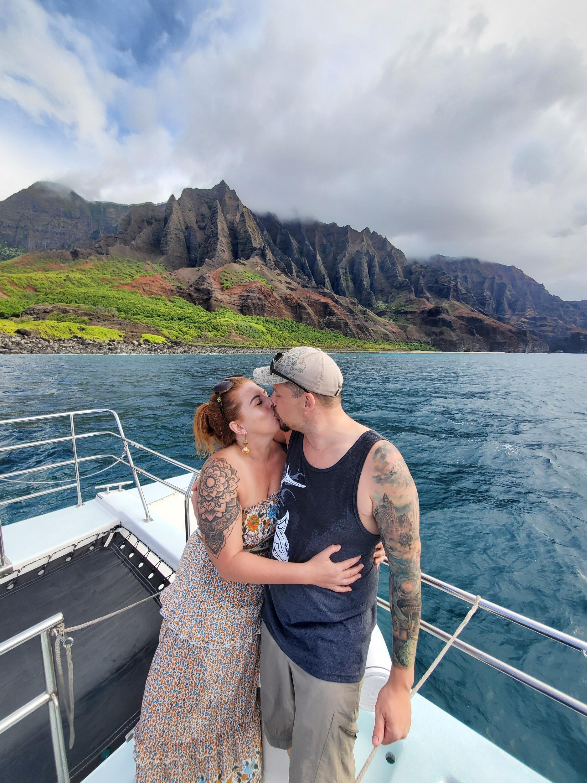 Na Pali dinner crusie for dad's birthday