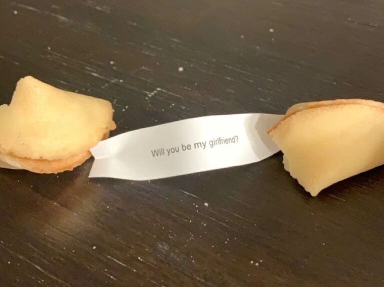 Alex and Megan got dinner at P.F. Changs and Alex asked Megan to be his girlfriend using a fortune cookie