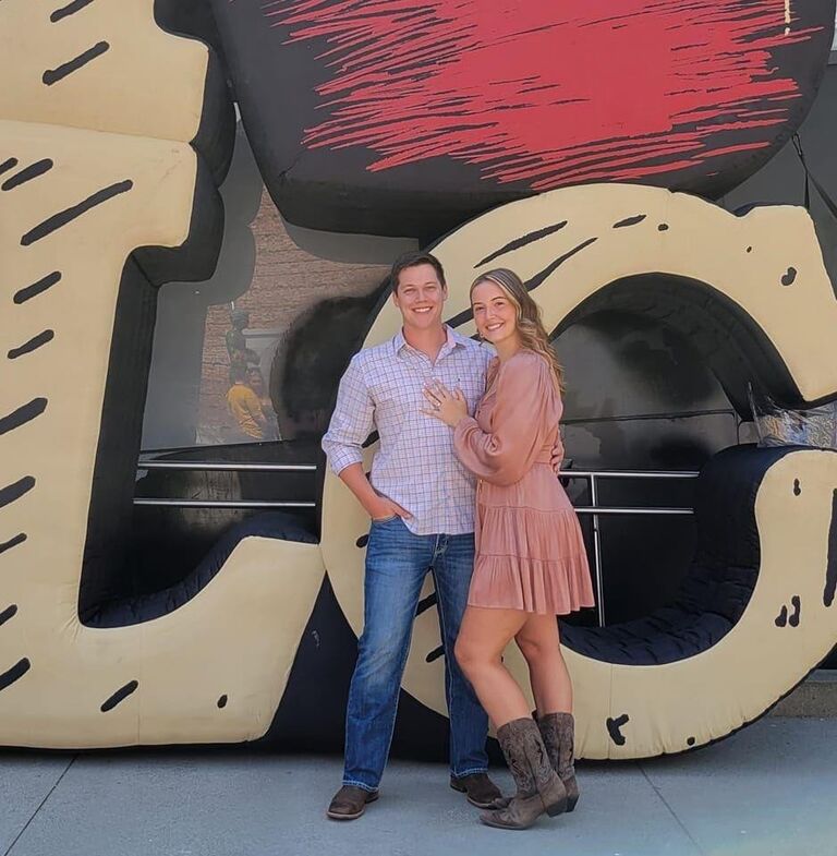 Celebrated our engagement the next day at our second Luke Combs concert!