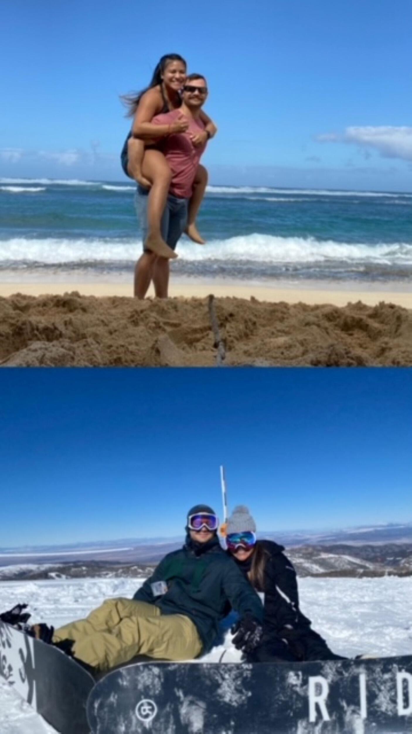 Lucas and Michelle both love traveling and sharing experiences.  They took their first long trip to Oahu to see old friends and make new ones along the way.  Later that month they traveled to Utah to shred the gnar and take advantage of the fresh pow.