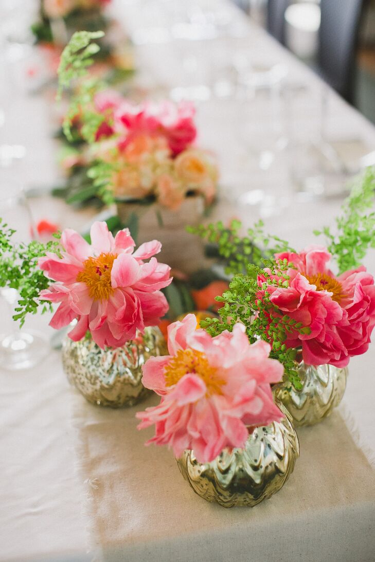 Single Pink Dahlia Centerpieces