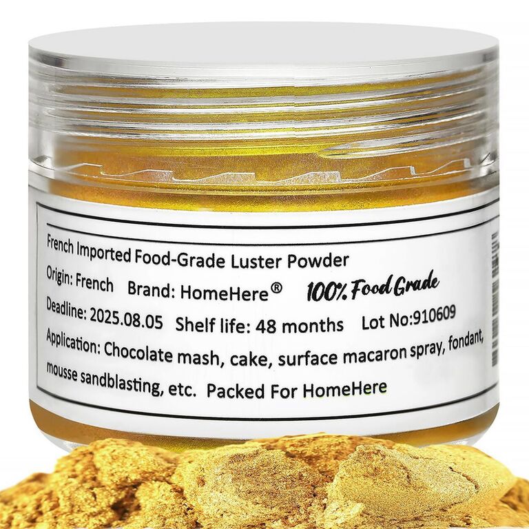 Gold Luster Dust  Glamour Luxe Edible Luster Dust for Cakes