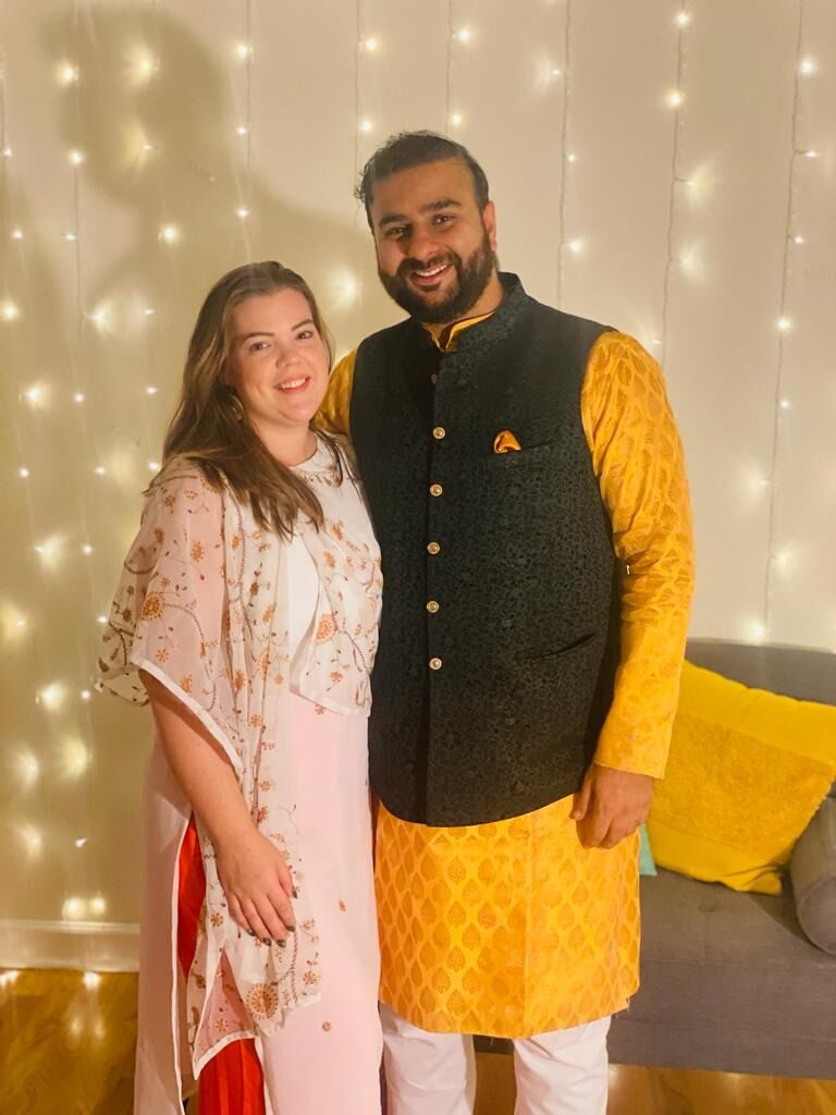 First time lighting candles and fireworks together for Diwali.