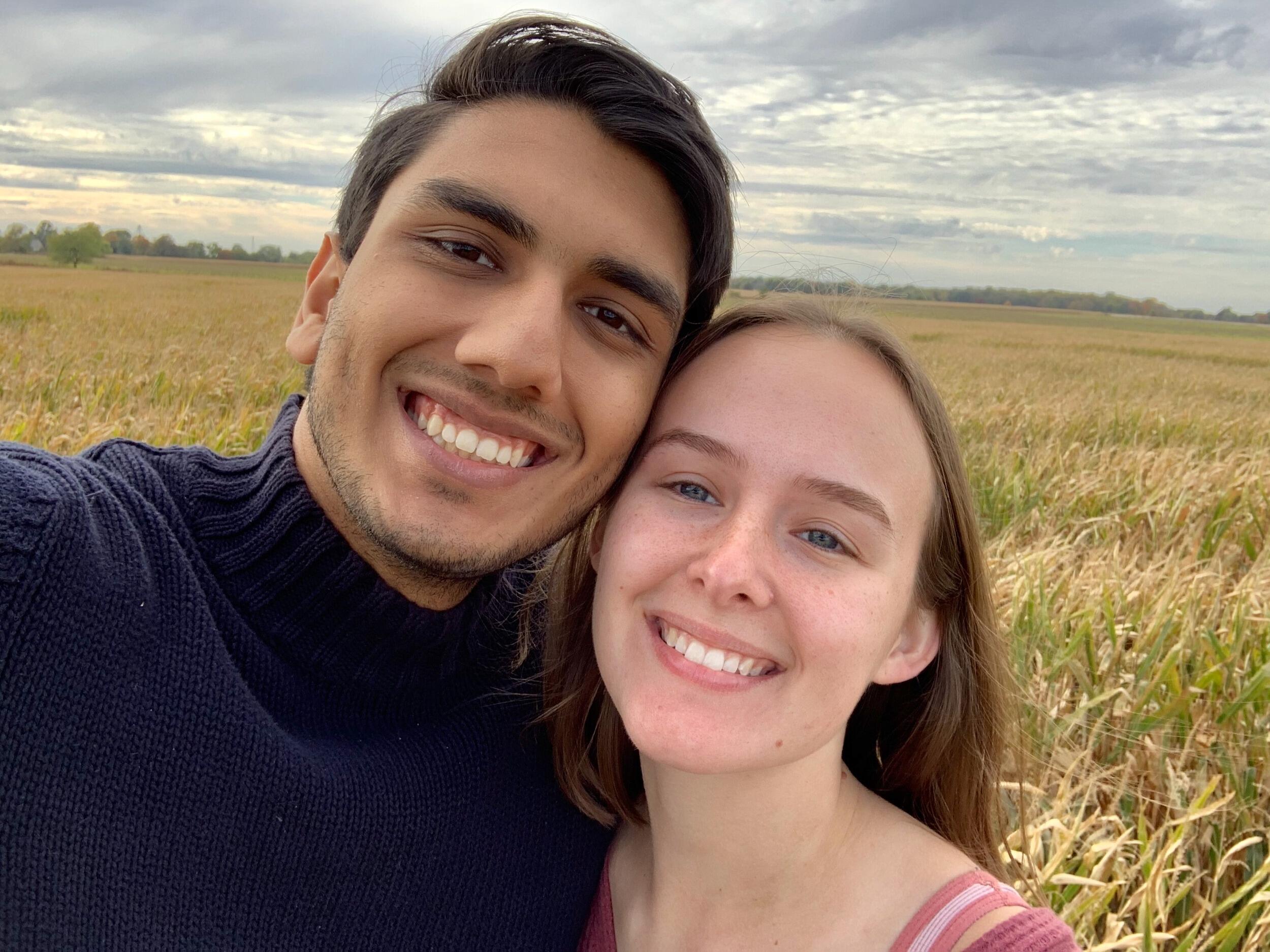 One of our last visits to an Indiana corn maze. Amul compares every corn maze in Tennessee to this one. Morgan bought him this sweater, and it's still one of her favorites. Don't worry, she's bought him more sweaters since then.