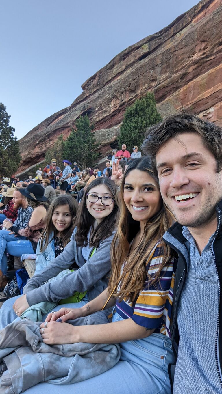 The girls very first Red Rocks concert to see Trevor Hall
