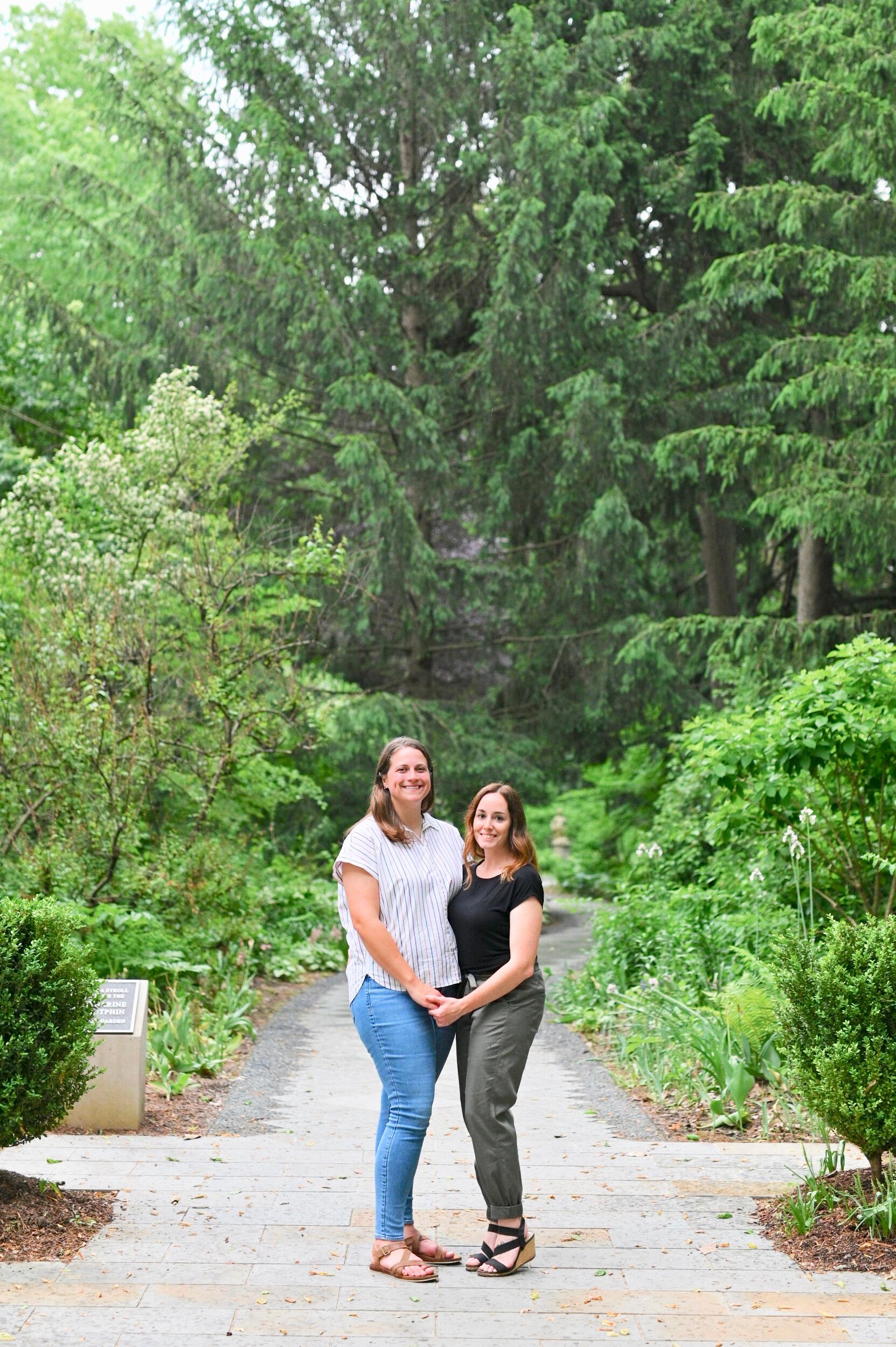 One of our engagement photos at Newfields.