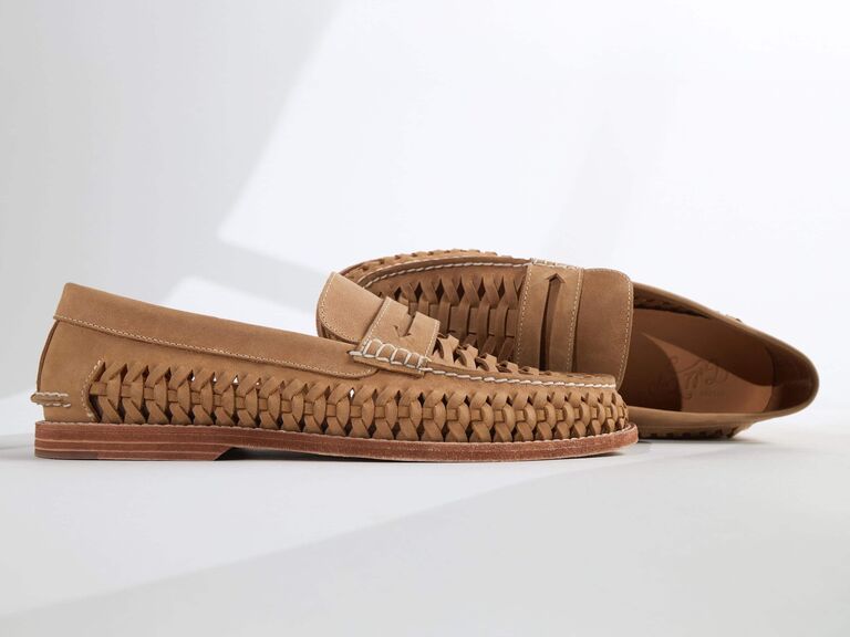Woven penny loafer beach wedding shoe from Sperry