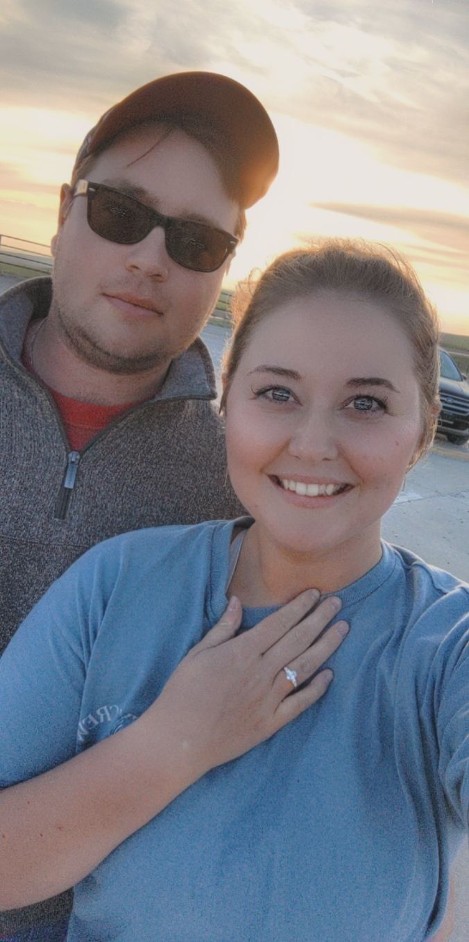 On our way home from telling Steve and Darla were engaged!! 