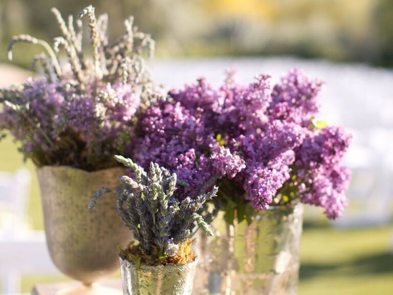 A purple lilac flower arrangement