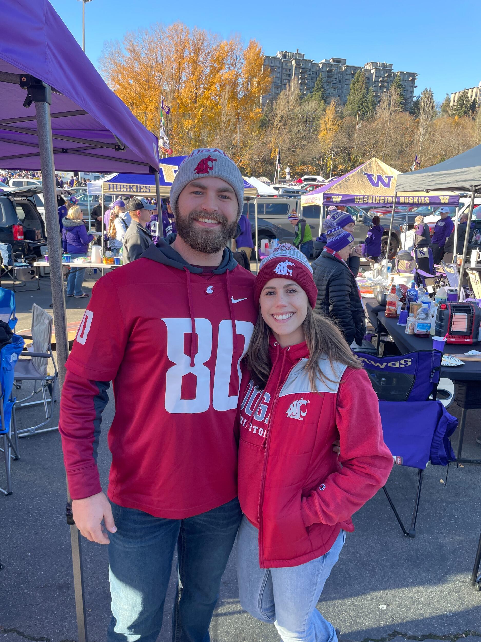 Proud WSU alumni representing at the Apple Cup 2023 in Seattle