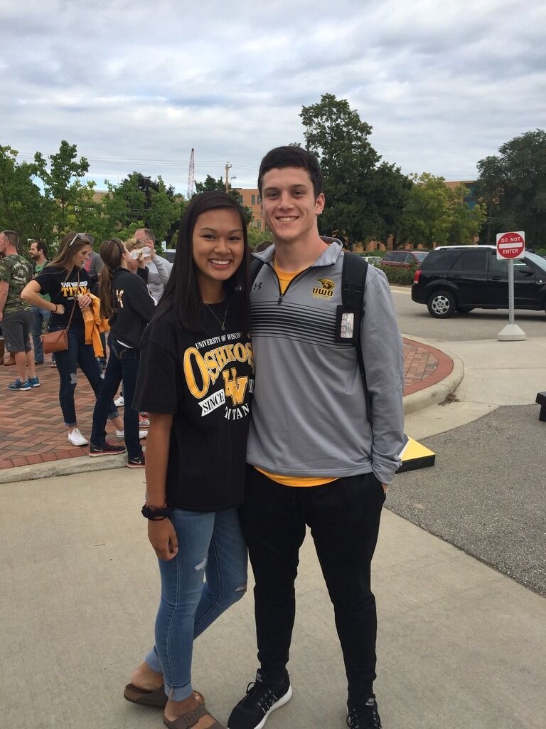 Jason's first wrestling meet at UW Oshkosh