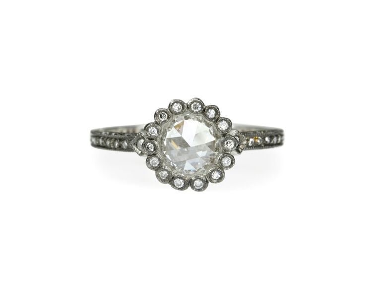 1920s Rose Cut Diamond White Gold Ring For Sale at 1stDibs  diamant rose  cut, diamant rosenschliff, vintage diamant ring