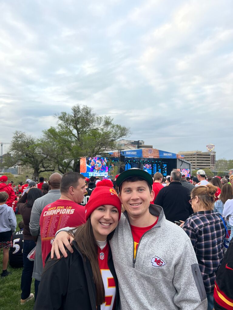 Kaylee and Stuart at the NFL draft in downtown KC! 