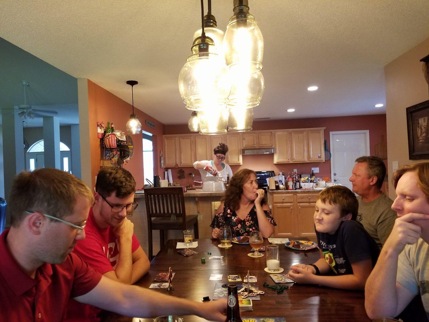 One of the couple's favorite pastimes is gaming with family. When Jasmine first met Dan's family, she was so worried, but they immediately accepted her. Many fun-filled memories have been made around that table.