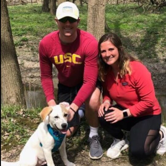 Matthew and Kendall adopted Blue from the Quincy Humane Society