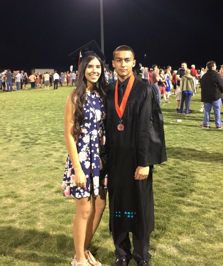 They got to celebrate many achievements together like.. Carlos' High School Graduation...