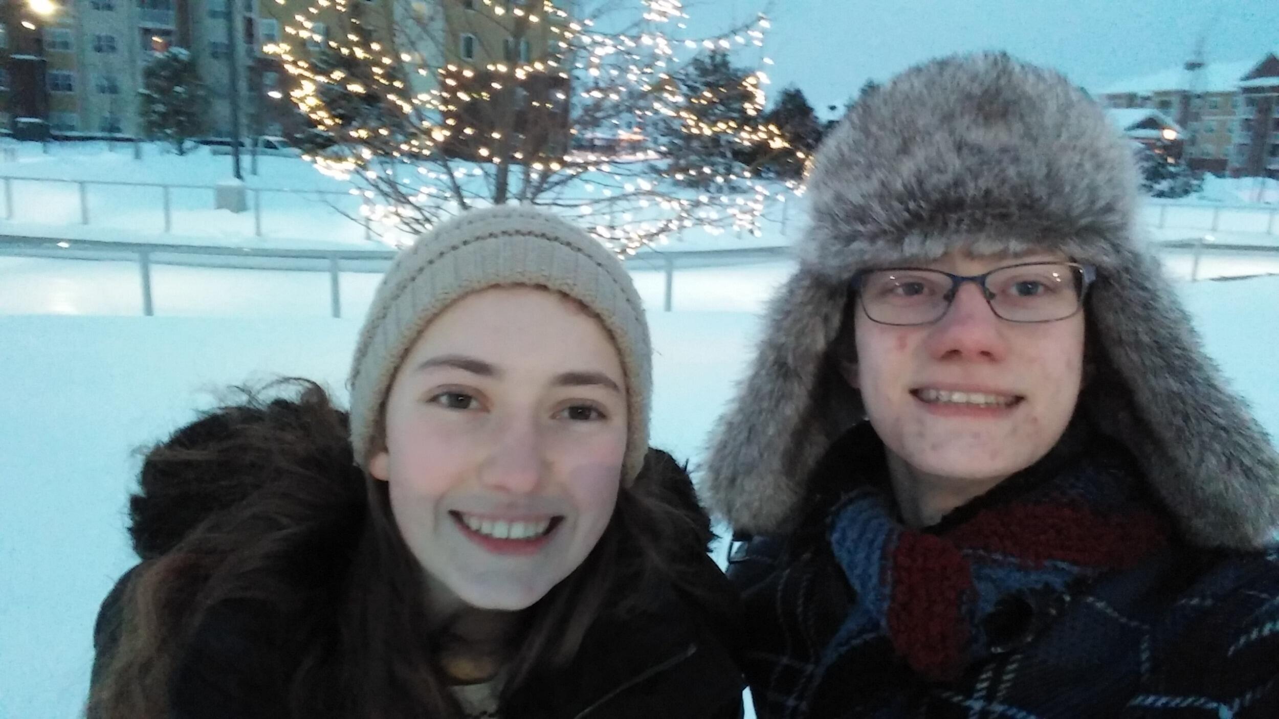 And finally, in the spring of his senior year, Alex asked Bethany out and they began dating, and discerning for the future.   Bethany said yes even though she wasn't a fan of the hat Alex is wearing in this picture.