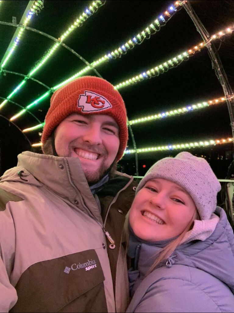 Visiting the christmas lights for the new year