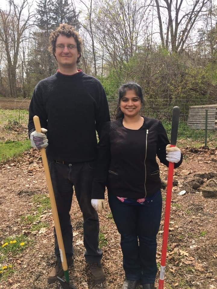 Gardeners or American Gothic 2020? @ Sallye's Garden, Gilbertsville, NY