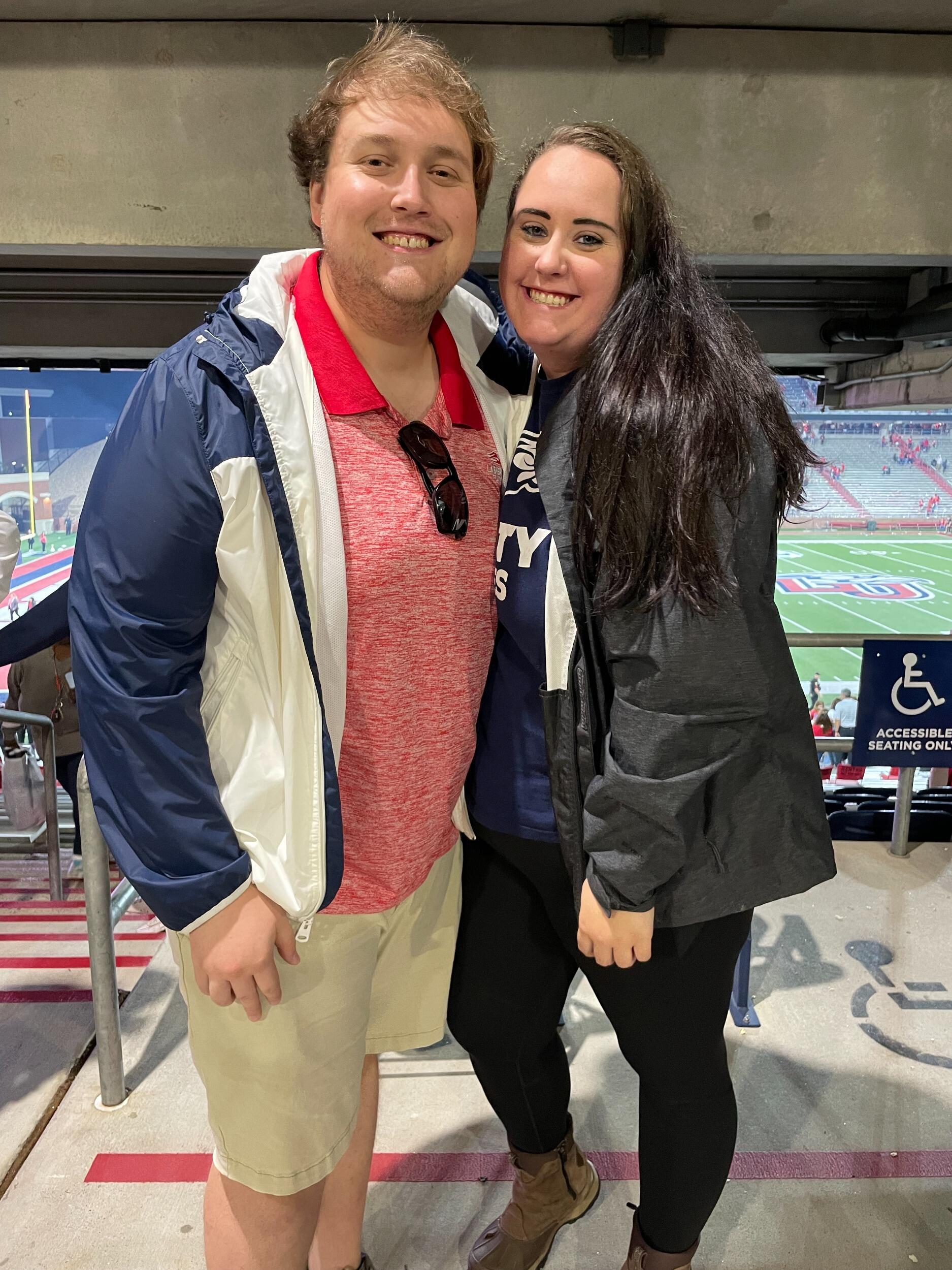 Sarah & Brett went to their first LU football game together!