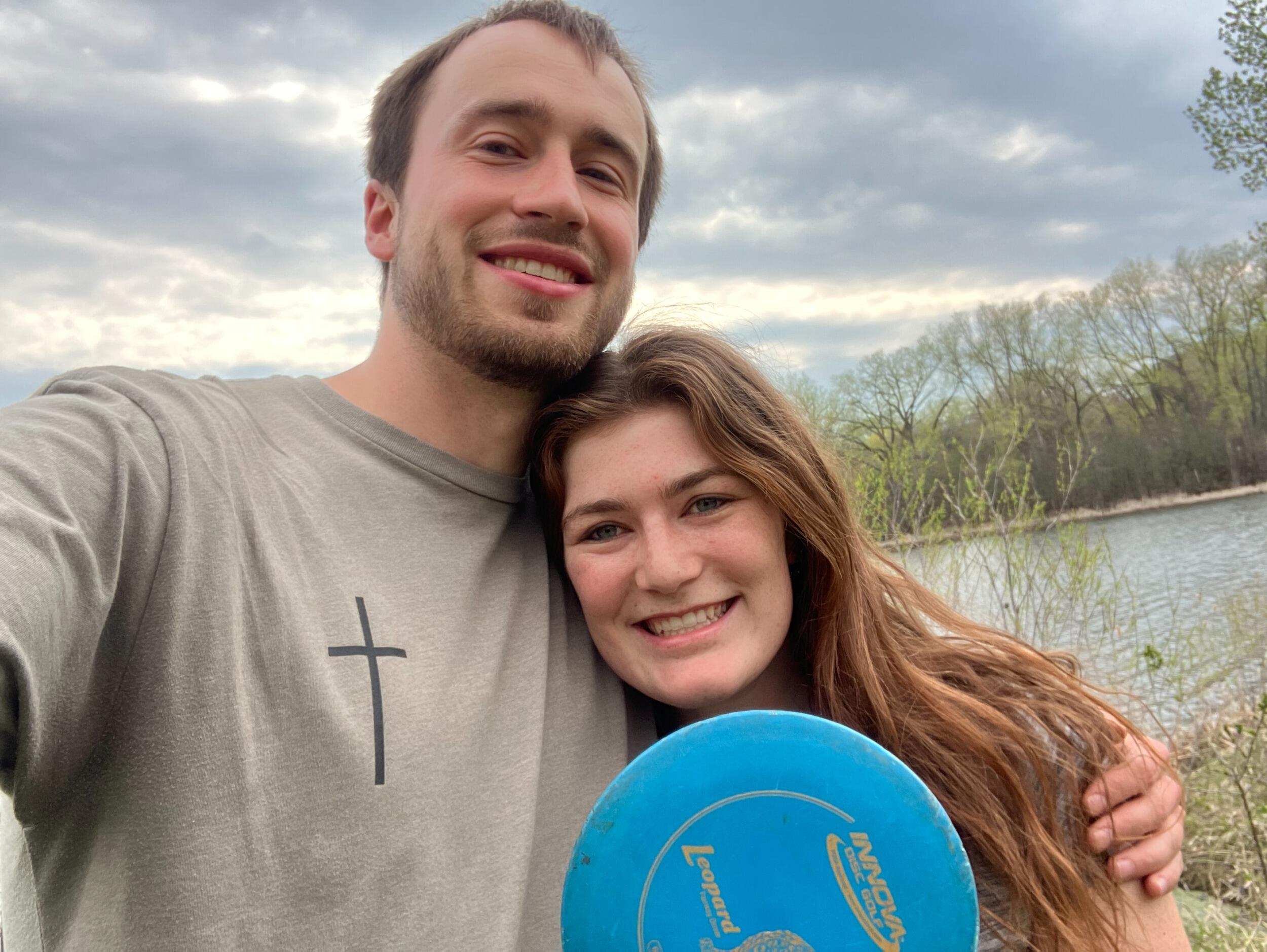 We played disc golf together, one of David's favorite hobbies.