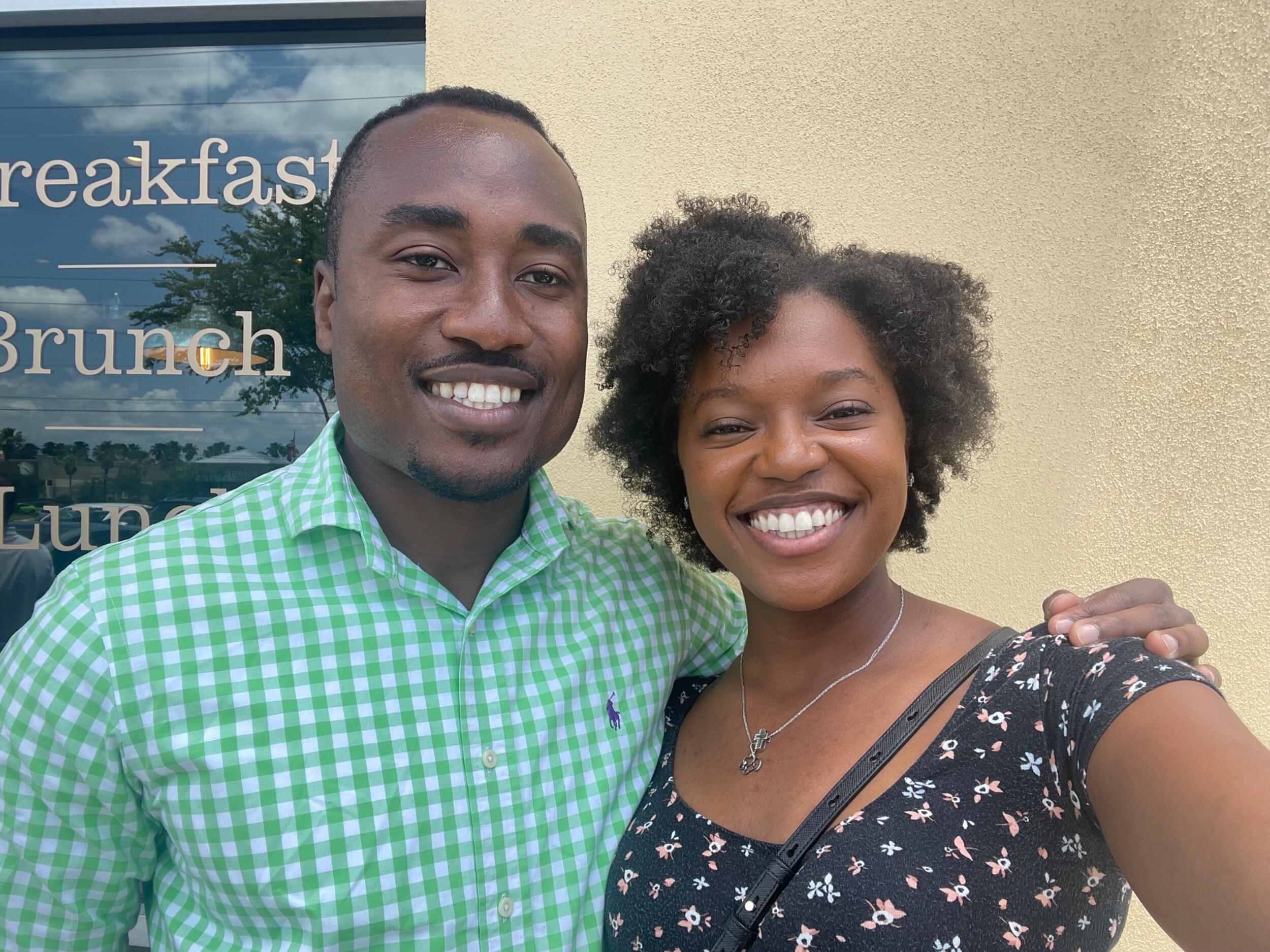 First Sunday Brunch date after Living Faith Bible Fellowship church.