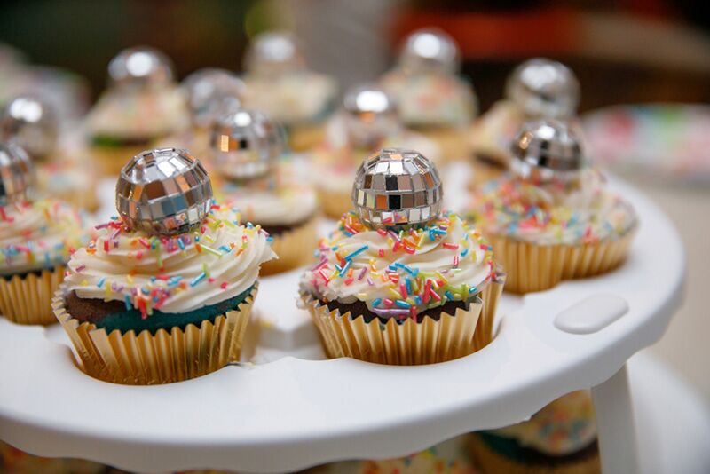 Disco Bachelorette Cupcakes
