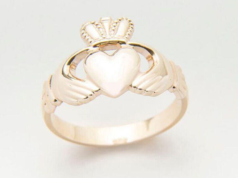 Gold Claddagh promise ring