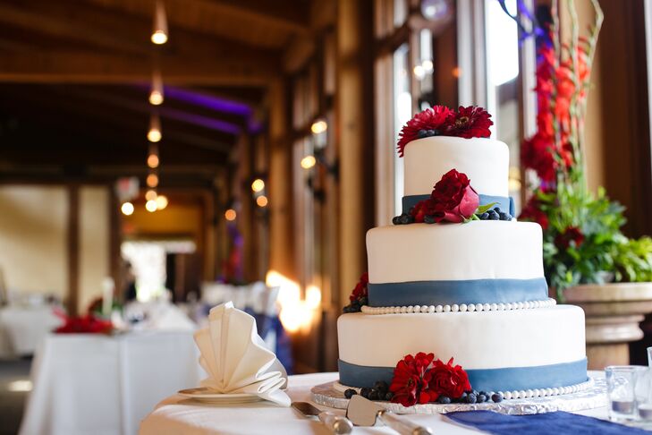 Red White And Blue Wedding Cake