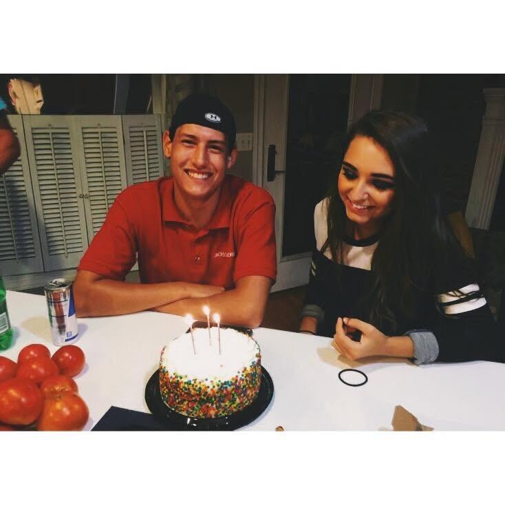 Jenna and Drew's first photo together. Drew's 19th birthday!