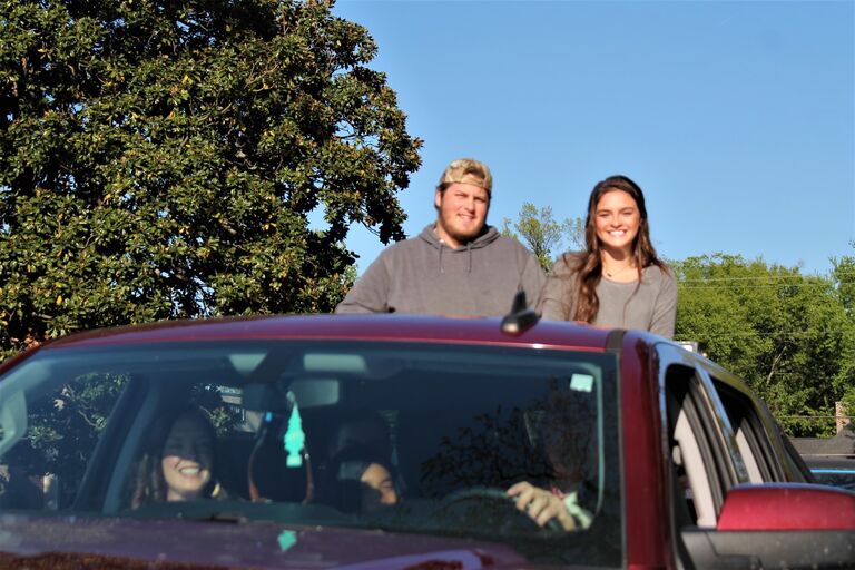 Because of Covid-19 we were not able to do the Lipscomb Academy tradition of a Senior Walk. Instead, our teachers did a Senior Drive through. Obviously Sutton and I had to go together. 