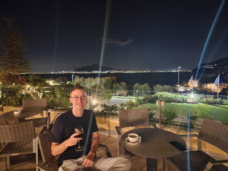 Matt was able to fly out to Italy to meet me after a conference. This was our view from the hotel in Sorrento.