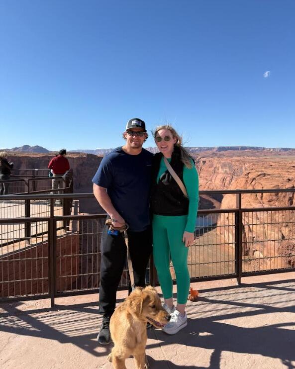 Family picture at Horsehoe Bend, AZ.  Just a few hours before the big proposal!