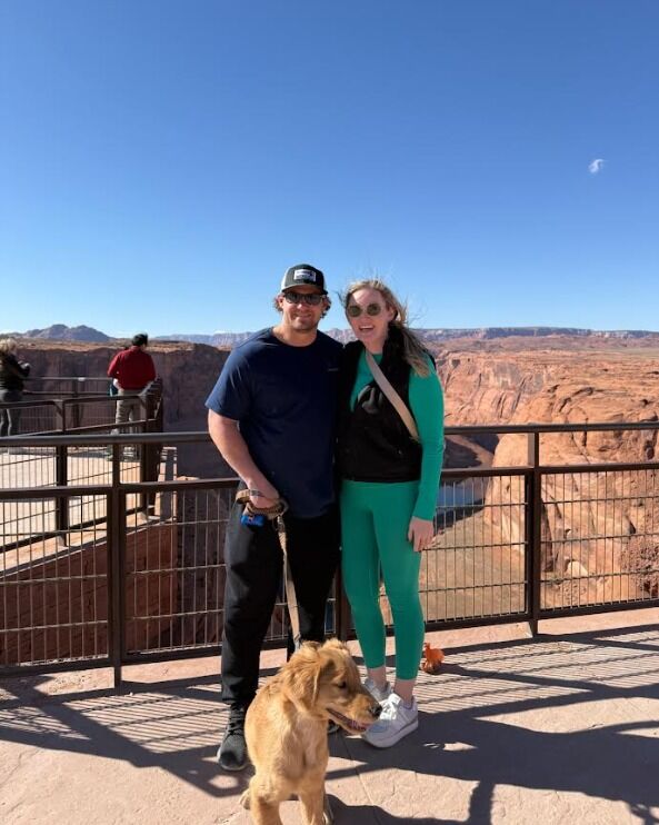 Family picture at Horsehoe Bend, AZ.  Just a few hours before the big proposal!