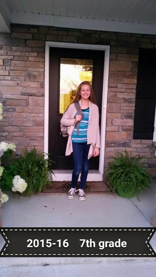 Paige on her first day of seventh grade and the day she developed a crush on Austin. She thought that he was funny and super cute. Austin only thought of Paige as a friend at this point. Later in the school year and the crush on Austin still lingering she confessed to a mutual friend that she liked him and his response was "If you get married your initials will be AM and PM like a clock." 