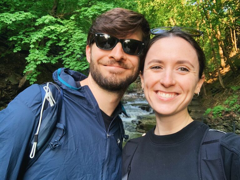 Enjoying a hike in Ithaca - a frequent and favorite activity!