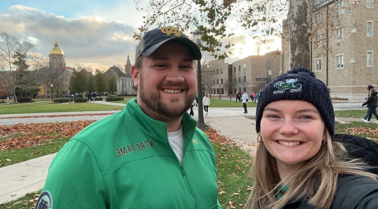 Logan decided to share his love of football with Emma. He invited her to a Notre Dame game. To this day, Emma still does not understand football.