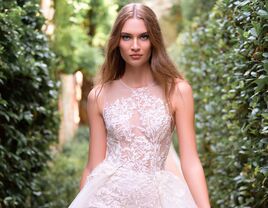 Bliss Monique Lhuillier illusion neckline wedding dress