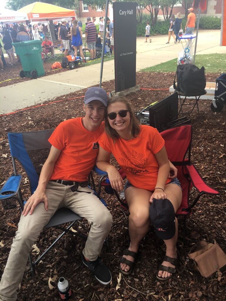 Joe's first visit to Auburn to see Elliot and Bailey in the marching band!