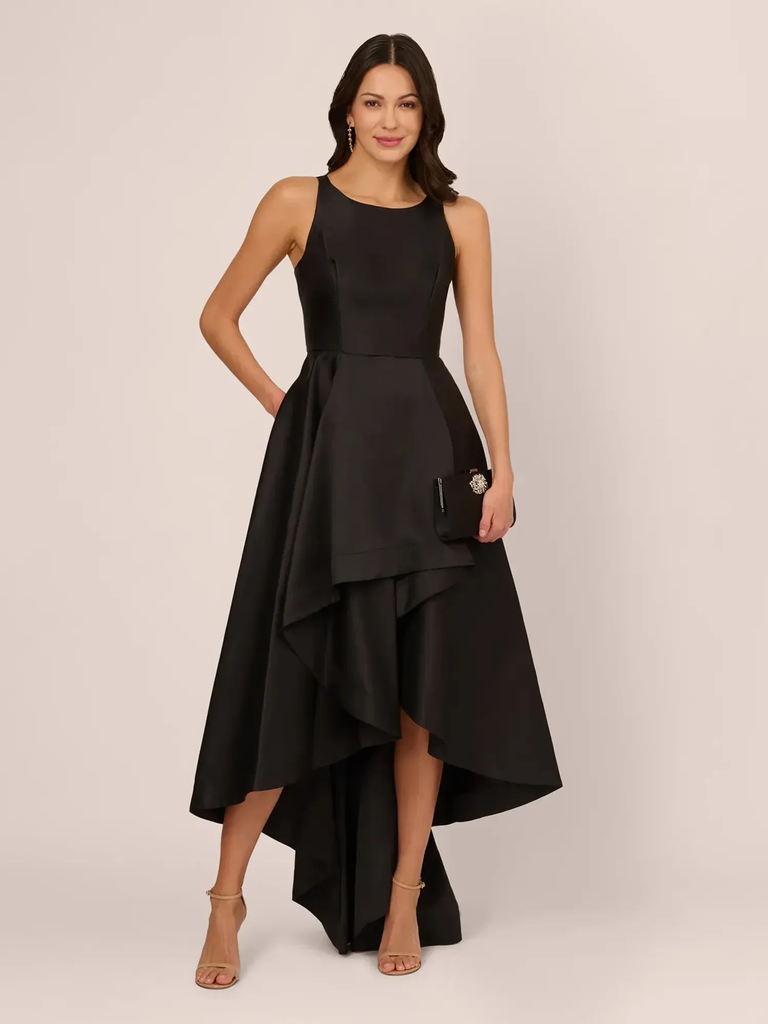 Black high low grandmother of the bride dress from Adrianna Papell