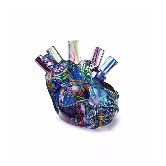 Glass anatomical heart sculpture gift for your wedding anniversary
