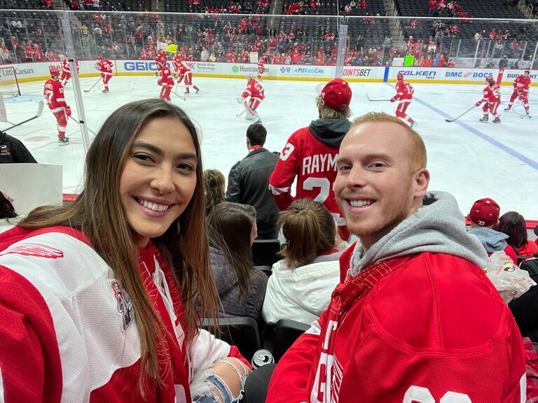 I can’t believe the kiss cam missed us!